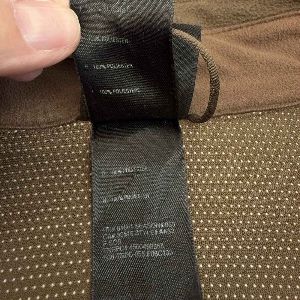 The North Face WindWall Fleece Jacket‎ XXL Brown Full Zip Windproof 2006 Vintage
